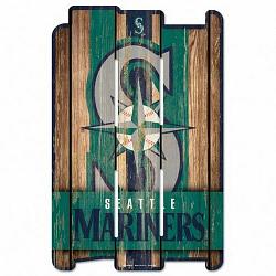 Seattle Mariners Sign 11x17 Wood Fence Style