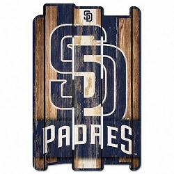 San Diego Padres Sign 11x17 Wood Fence Style