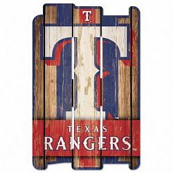 Texas Rangers Sign 11x17 Wood Fence Style