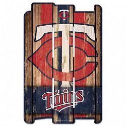 Minnesota Twins Sign 11x17 Wood Fence Style