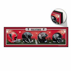 Atlanta Falcons Sign 9x30 Wood Helmets Design