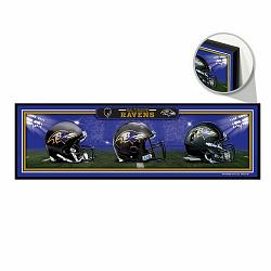 Baltimore Ravens Sign 9x30 Wood Helmets Design