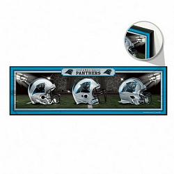 Carolina Panthers Sign 9x30 Wood Helmets Design