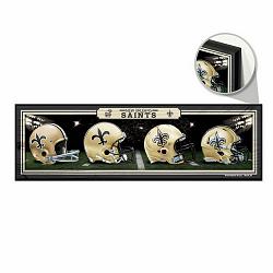 New Orleans Saints Sign 9x30 Wood Helmets Design