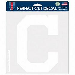 Cleveland Indians Decal 8x8 Prefect Cut White