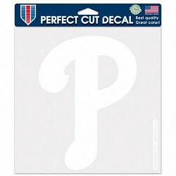 Philadelphia Phillies Decal 8x8 Perfect Cut White