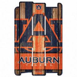 Auburn Tigers Sign 11x17 Wood Fence Style