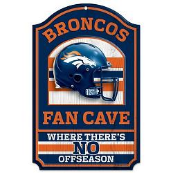 Denver Broncos Wood Sign - 11"x17" Fan Cave Design