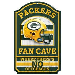 Green Bay Packers Wood Sign - 11"x17" Fan Cave Design