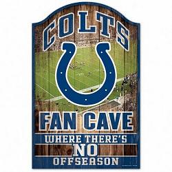 Indianapolis Colts Sign 11x17 Wood Fan Cave Design