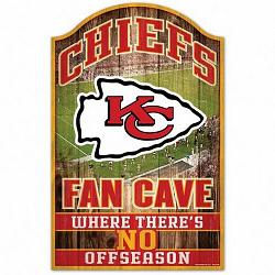 Kansas City Chiefs Sign 11x17 Wood Fan Cave Design