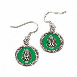 Mexican National Soccer Earrings Round Style