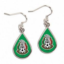 Mexican National Soccer Earrings Tear Drop Style