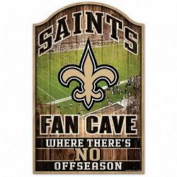 New Orleans Saints Sign 11x17 Wood Fan Cave Design