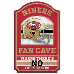 San Francisco 49ers Wood Sign - 11"x17" Fan Cave Design