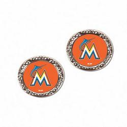 Miami Marlins Earrings Post Style