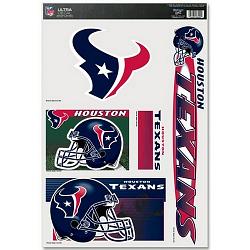 Houston Texans Decal 11x17 Ultra