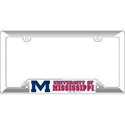 Mississippi Rebels Plastic License Plate Frame