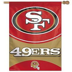 San Francisco 49ers Banner 27x37 Vertical Helmet Design