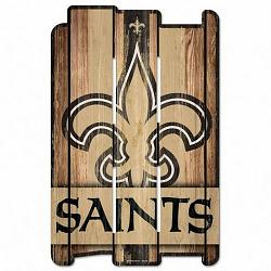 New Orleans Saints Sign 11x17 Wood Fence Style