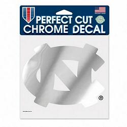 North Carolina Tar Heels Decal 6x6 Perfect Cut Chrome