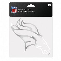 Denver Broncos Decal 6x6 Perfect Cut Chrome