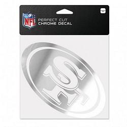 San Francisco 49ers Decal 6x6 Perfect Cut Chrome