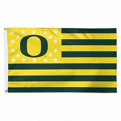 Oregon Ducks Flag 3x5 Deluxe Style Stars and Stripes Design