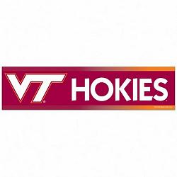 Virginia Tech Hokies Decal 3x12 Bumper Strip Style