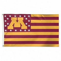 Minnesota Golden Gophers Flag 3x5 Deluxe Style Stars and Stripes Design