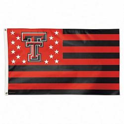 Texas Tech Red Raiders Flag 3x5 Deluxe Style Stars and Stripes Design