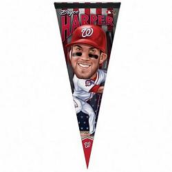 Washington Nationals Pennant 12x30 Premium Style Bryce Harper Design