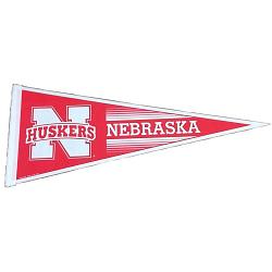 Nebraska Cornhuskers Pennant 12x30 Throwback Design CO