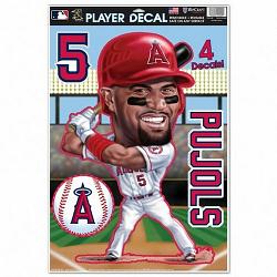 Los Angeles Angels Decal 11x17 Multi Use Albert Pujols Caricature Design CO