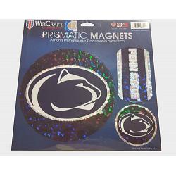 Penn State Nittany Lions Magnets 11x11 Die Cut Prismatic Set of 3