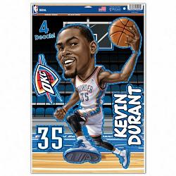 Oklahoma City Thunder Decal 11x17 Multi Use Kevin Durant Caricature Design