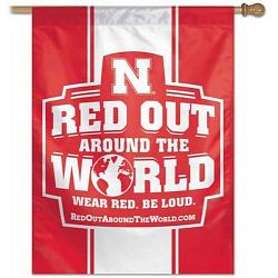 Nebraska Cornhuskers Banner 27x37 Vertical Red Out