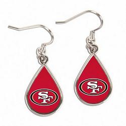 San Francisco 49ers Earrings Tear Drop Style