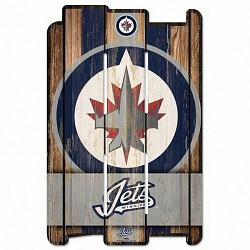 Winnipeg Jets Sign 11x17 Wood Fence Style