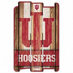 Indiana Hoosiers Sign 11x17 Wood Fence Style