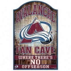 Colorado Avalanche Sign 11x17 Wood Fan Cave Design