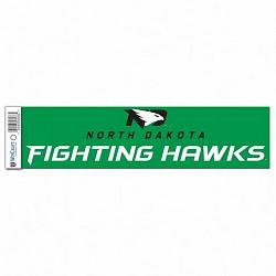 North Dakota Fighting Hawks Decal 3x12 Bumper Strip Style