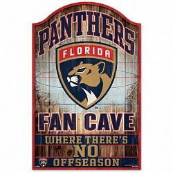 Florida Panthers Sign 11x17 Wood Fan Cave Design