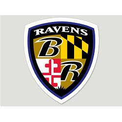 Baltimore Ravens Decal 8x8 Perfect Cut Color Shield Design