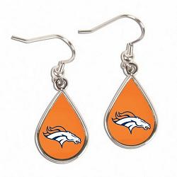 Denver Broncos Earrings Tear Drop Style