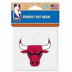 Chicago Bulls Decal 4x4 Perfect Cut Color