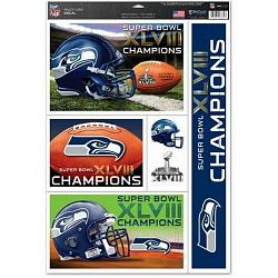 Seattle Seahawks Decal 11x17 Multi Use Super Bowl 48 Champ Design