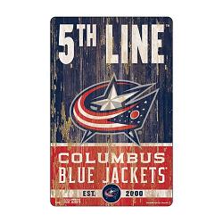 Columbus Blue Jackets Sign 11x17 Wood Slogan Design