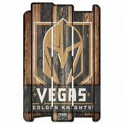 Vegas Golden Knights Sign 11x17 Wood Fence Style