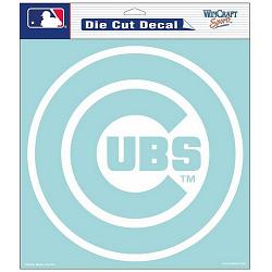 Chicago Cubs Decal 8x8 Die Cut White